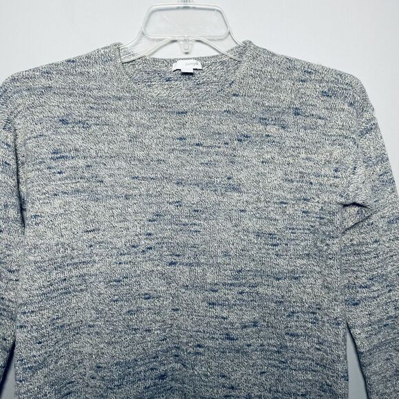 Pure Jill Sweater Women Small Pet Gray Blue Wool Cashmere Blend Asymmetrical Hem - Picture 4 of 13